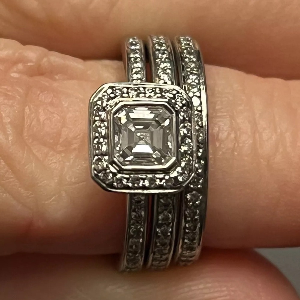 Ritani Endless Love Platinum Engagement Ring + Wedding & Anniversary Bands